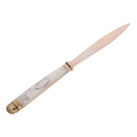 Antique Russian Imperial Romanov Silver Gilt Letter Opener Czar Nicholas II 1870