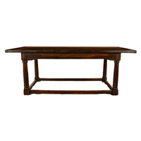 Antique 17th Century Charles I Jacobean 80" long Oak Refectory Dining Table 1630
