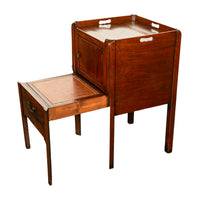Antique Georgian Mahogany Bedside Cabinet Step Commode Tray Top Nightstand 1760
