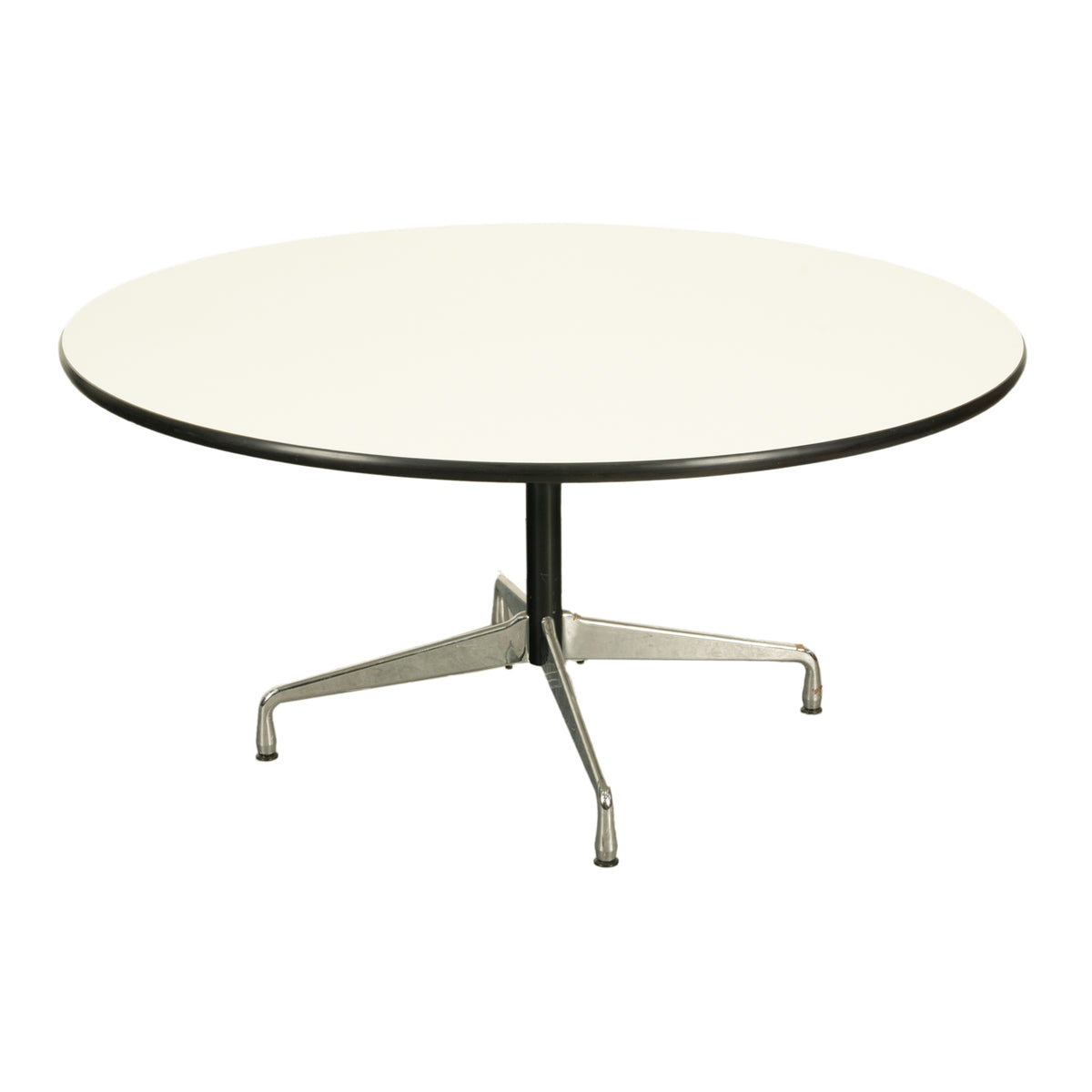 Large Mid Century Modern Circular 60" Eames Dining Conference Table Eames Vitra