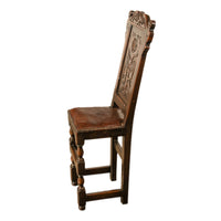 Antique 17th Century William & Mary Carved Oak Child's Wainscot Chair Yorks 1690