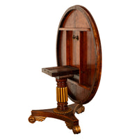 Antique Georgian Regency Amboyna Walnut Parcel Gilt Tilt-Top Breakfast Dining Table Circa 1820