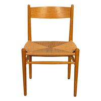 Mid Century Hans Wegner Set 4 Beech Danish Cord Dining Chairs Carl Hansen & Søn