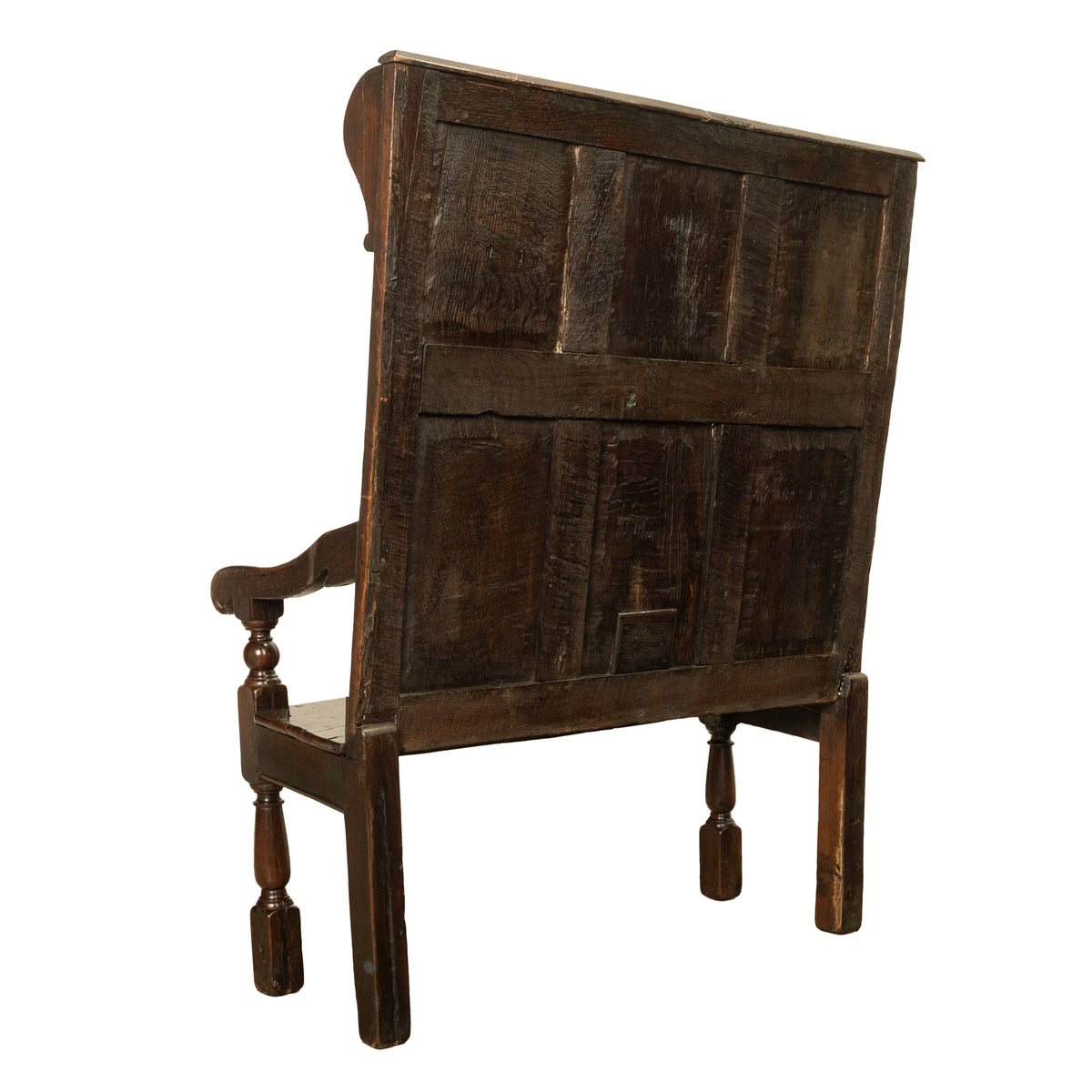 Antique Jacobean 17th Century Oak Settle Bench Shakespeare Ann Hathaway 1610