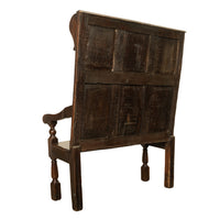 Antique Jacobean 17th Century Oak Settle Bench Shakespeare Ann Hathaway 1610
