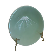 Antique Set of Ten Japanese Nabeshima Mt Fuji Celadon Pottery 8.5" Plates 1900