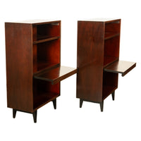 Pair American Modernist Walnut Nightstands George Nelson for Herman Miller 1955