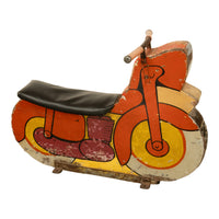 Antique American Amusement Park Motorcycle Painted Carousel Carnival Ride 1940s