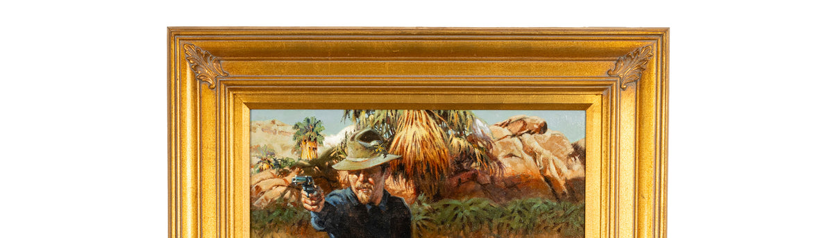 Western Cowboy Oil on Canvas Spanish American War "Rough Riders" Don Prechtel