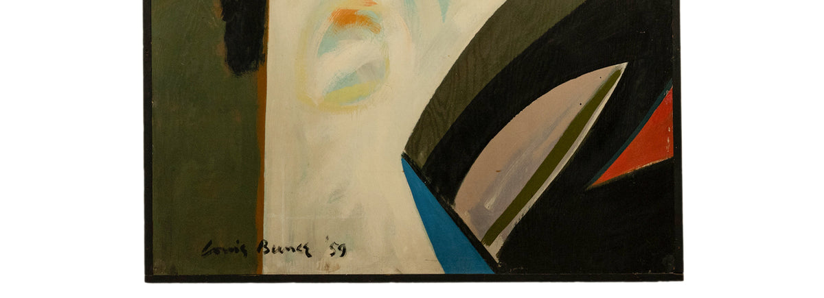Monumental Abstract Modernist Oil Painting Oregon Centennial Exposition Mural 1959 by Louis Demott Bunce