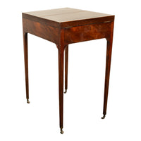 Antique Inlaid Mahogany Georgian Sheraton Folding Vanity Mirror Dressing Table