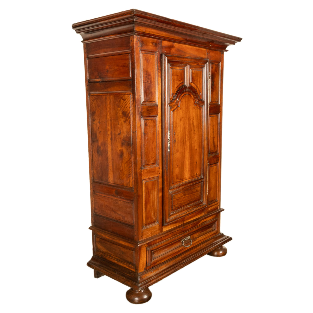 Antique 18th Century French Louis XIV Lyonaise Walnut Armoire Bonnetiere 1710