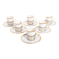 Antique Set of 6 Shelley China Demitasse Cups Saucers Sterling Silver Mappin Webb Birmingham 1919