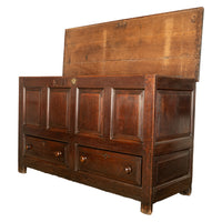Monumental Antique Georgian Joined Oak Mule Dowry Chest Coffer Yorkshire 1720