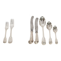 Antique Set Georgian Dining Sterling Silver Cutlery William Tuite Garrard Co London 110 pieces 1788