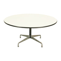 Large Mid Century Modern Circular 60" Eames Dining Conference Table Eames Vitra