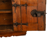 Antique 17th Century German Baroque Inlaid Carved Pine Walnut Wall Cabinet 1680