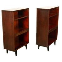 Pair American Modernist Walnut Nightstands George Nelson for Herman Miller 1955