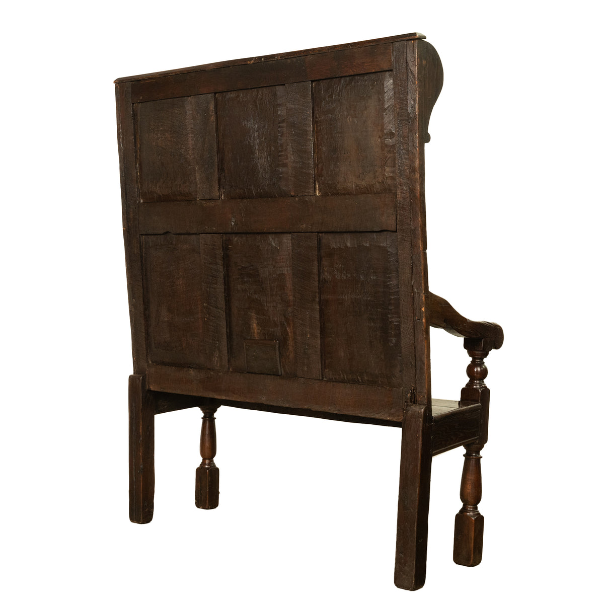 Antique Jacobean 17th Century Oak Settle Bench Shakespeare Ann Hathaway 1610