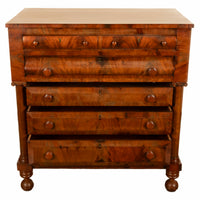 Antique American Classical Mahogany Chest Drawers Dresser Commode New York 1830
