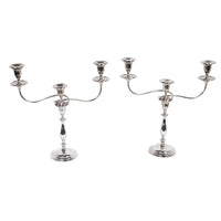 Antique Sterling Silver Set Six Candelarbra Candlesticks Ellis & Co London 1925