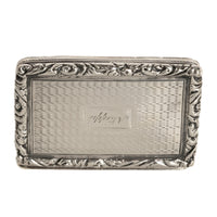 Antique Georgian Sterling Silver Gilt Vinaigrette Birmingham William Simpson, 1826