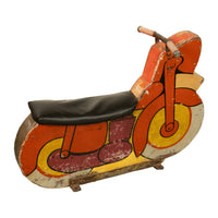 Antique American Amusement Park Motorcycle Painted Carousel Carnival Ride 1940s