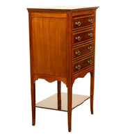 Antique Edwardian Sheraton Inlaid Mahogany Sheet Music File Cabinet Chest 1900
