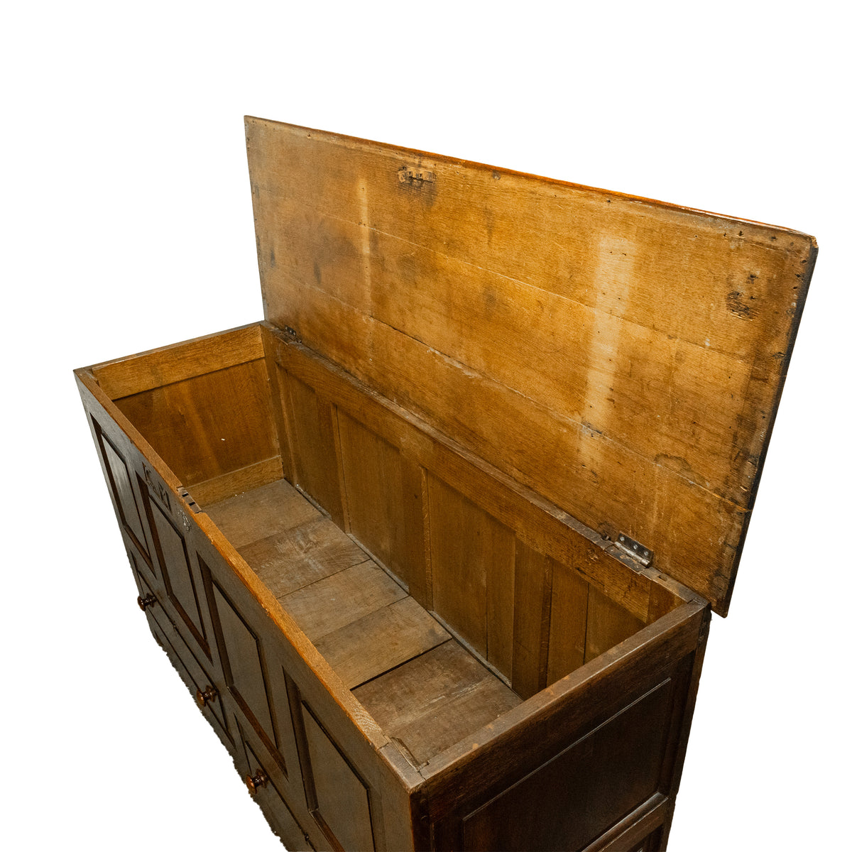 Monumental Antique Georgian Joined Oak Mule Dowry Chest Coffer Yorkshire 1720