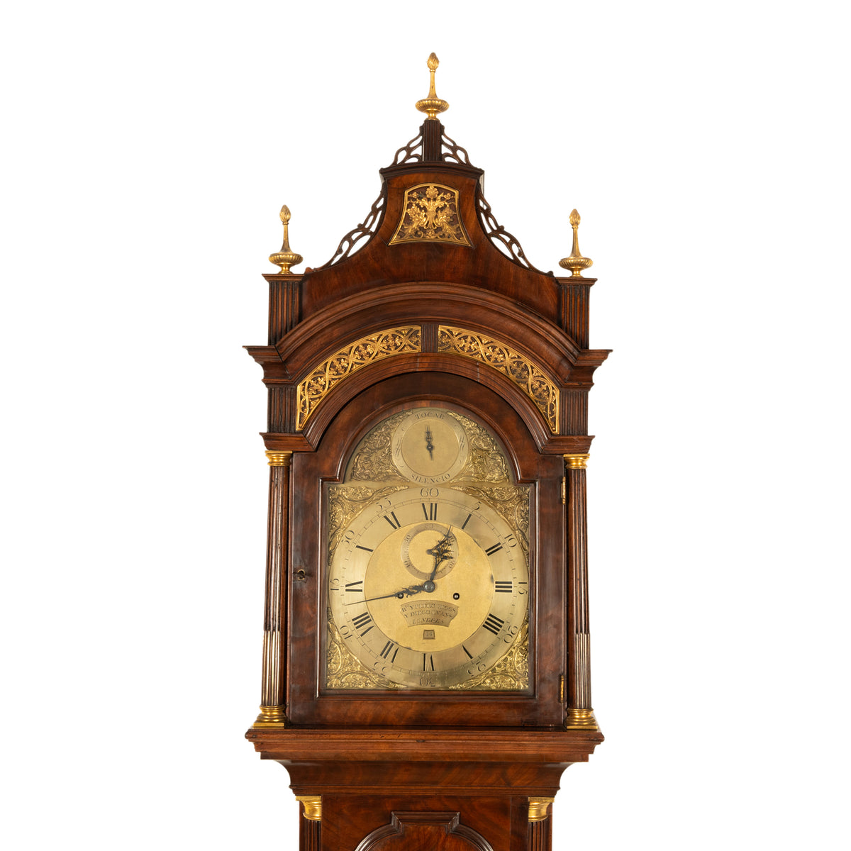 Antique Georgian Mahogany Long Case Grandfather Clock Higgs & Evans London Spanish Market 1770
