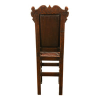 Antique 17th Century William & Mary Carved Oak Child's Wainscot Chair Yorks 1690