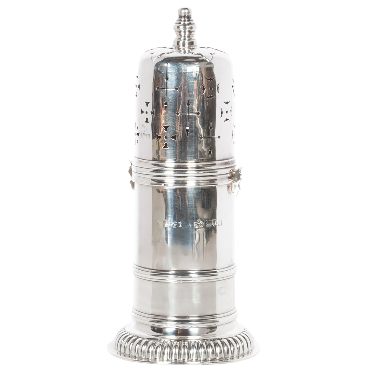 Antique English Sterling Silver Silver Sugar Shaker Caster Muffineer Elkington & Co London 1912