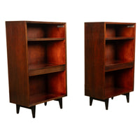 Pair American Modernist Walnut Nightstands George Nelson for Herman Miller 1955