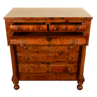 Antique American Classical Mahogany Chest Drawers Dresser Commode New York 1830