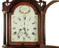 Antique Georgian Scottish Orkney Island Inlaid Mahogany Tall Case 8 day Grandfather Clock 1810