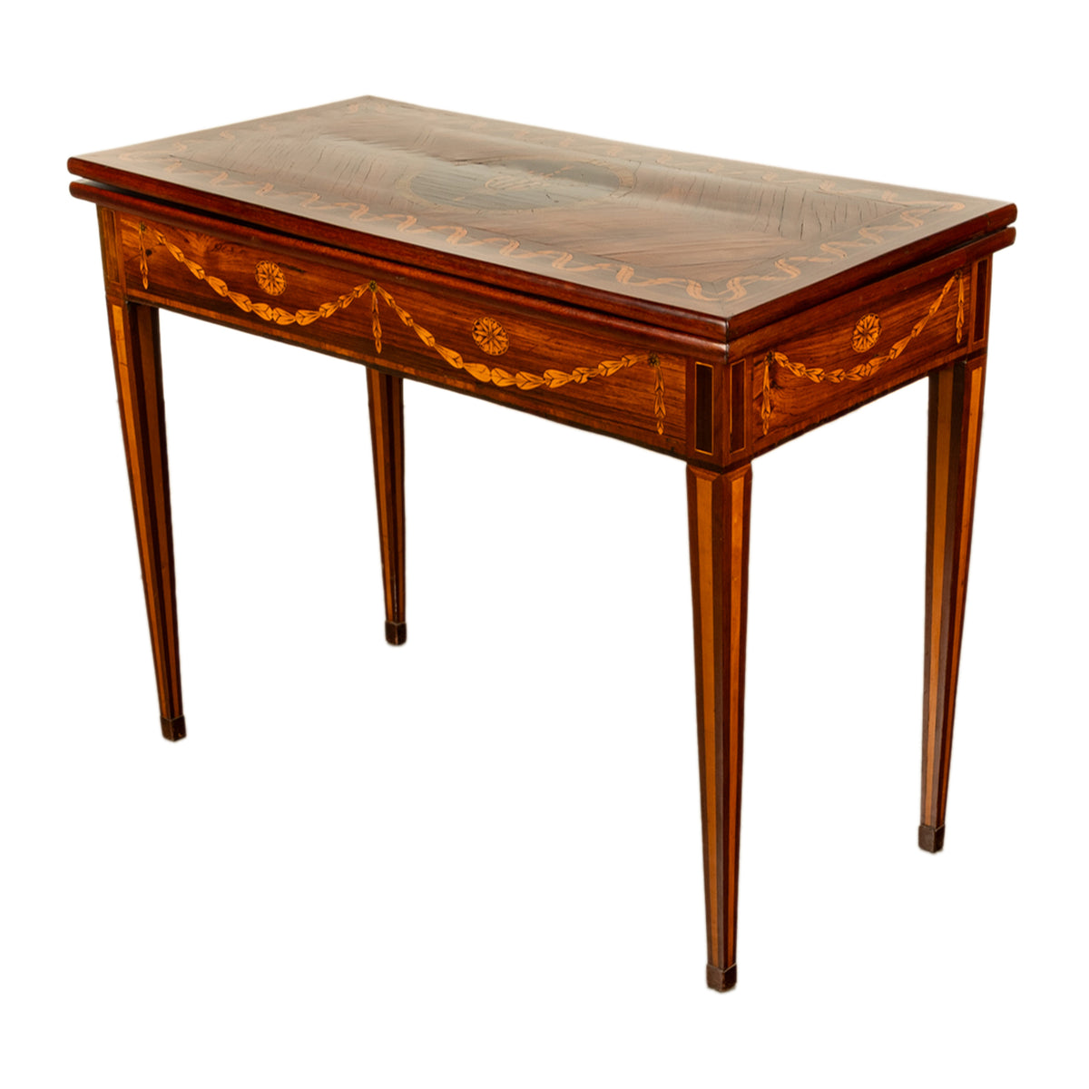 Antique 18th Century Russian Rosewood Marquetry Games Table by Christian Meyer