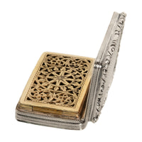 Antique Georgian Sterling Silver Gilt Vinaigrette Birmingham William Simpson, 1826