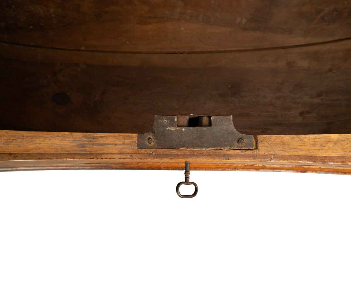 Antique German Baroque Inlaid Marquetry Dowry Chest Coffer Trunk Seat Bench 1700