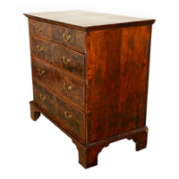 Antique 18th Century English George II Burl Elm Chest of Drawers Dresser 1750