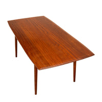 Mid Century Modern Danish Style Solid Teak Afromosia 8 Seat Dining Table 1960