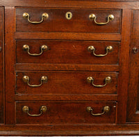 Antique 18th Century Georgian Country Oak Dresser Base Server 4 Drawers 1790