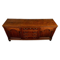 Antique 18th Century Georgian Country Oak Dresser Base Server 4 Drawers 1790