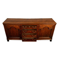 Antique 18th Century Georgian Country Oak Dresser Base Server 4 Drawers 1790