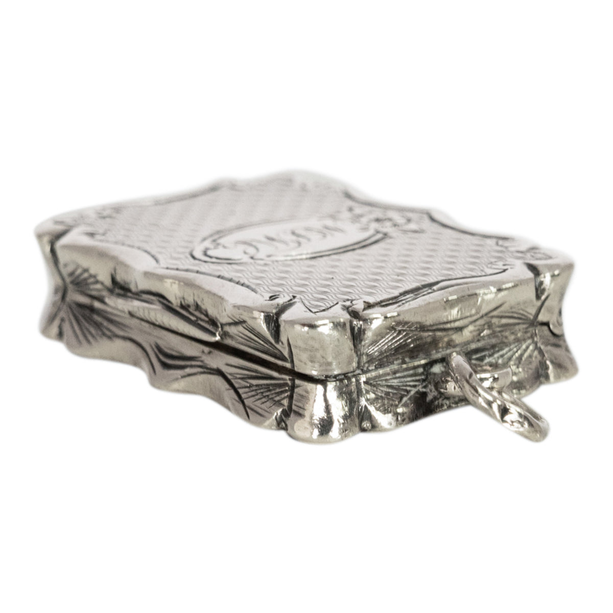 Antique Sterling Silver Miniature Vinaigrette Locket James Fenton Birmingham