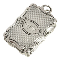 Antique Sterling Silver Miniature Vinaigrette Locket James Fenton Birmingham