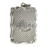 Antique Sterling Silver Miniature Vinaigrette Locket James Fenton Birmingham