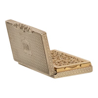 Antique Sterling Silver Gilt Engraved Vinaigrette Birmingham Gervase Wheeler