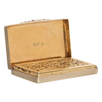 Antique Sterling Silver Gilt Engraved Vinaigrette Birmingham Gervase Wheeler