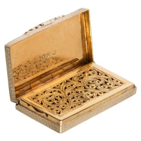 Antique Sterling Silver Gilt Engraved Vinaigrette Birmingham Gervase Wheeler