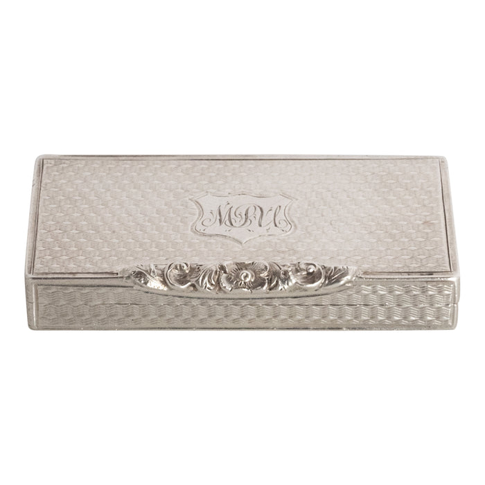 Antique Sterling Silver Gilt Engraved Vinaigrette Birmingham Gervase Wheeler